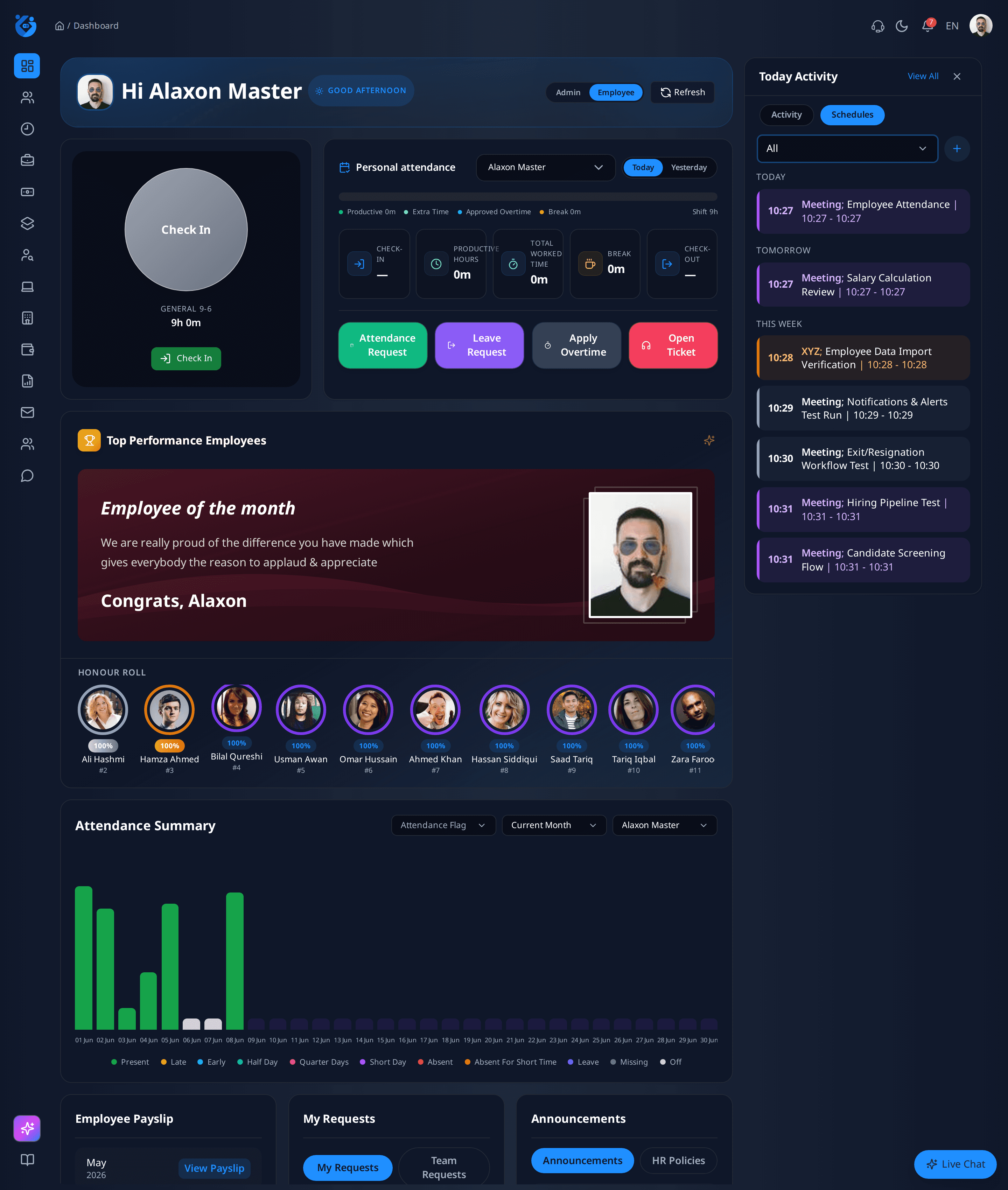 Zaffre web dashboard